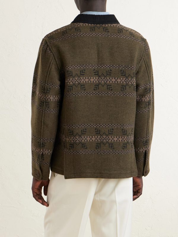 Virgin Wool-Blend Jacquard Jacket - BK