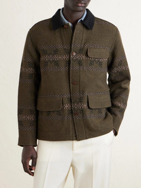 Virgin Wool-Blend Jacquard Jacket - FR