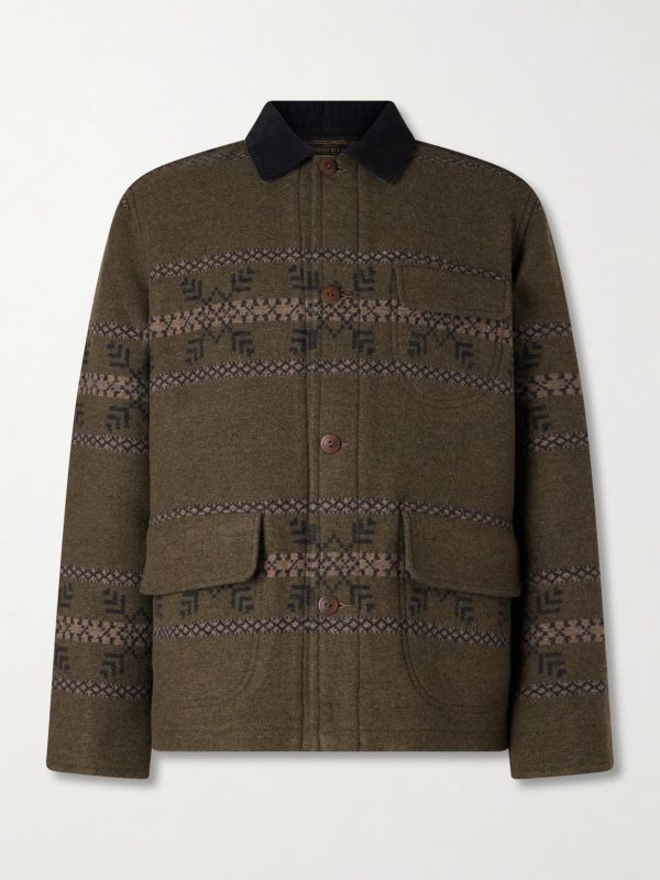 Virgin Wool-Blend Jacquard Jacket