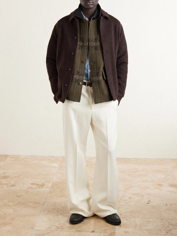 Virgin Wool-Blend Jacquard Jacket - OU