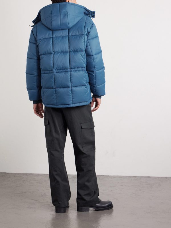 Quilted Recycled-Ripstop Hooded Jacket - BK