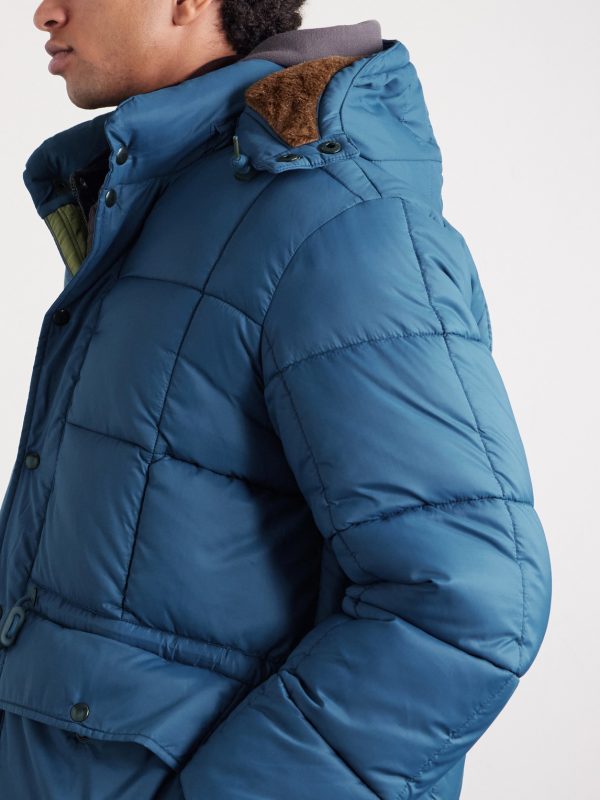 Quilted Recycled-Ripstop Hooded Jacket - CU