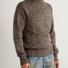 Wool, Cotton and Linen-Blend Rollneck Sweater - FR