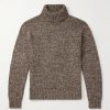 Wool, Cotton and Linen-Blend Rollneck Sweater