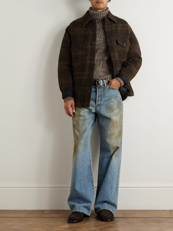 Wool, Cotton and Linen-Blend Rollneck Sweater - OU