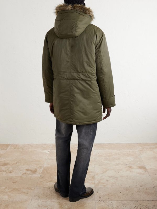 Plush-Trimmed Padded Shell Hooded Parka - BK Plush-Trimmed Padded Shell Hooded Parka - BK