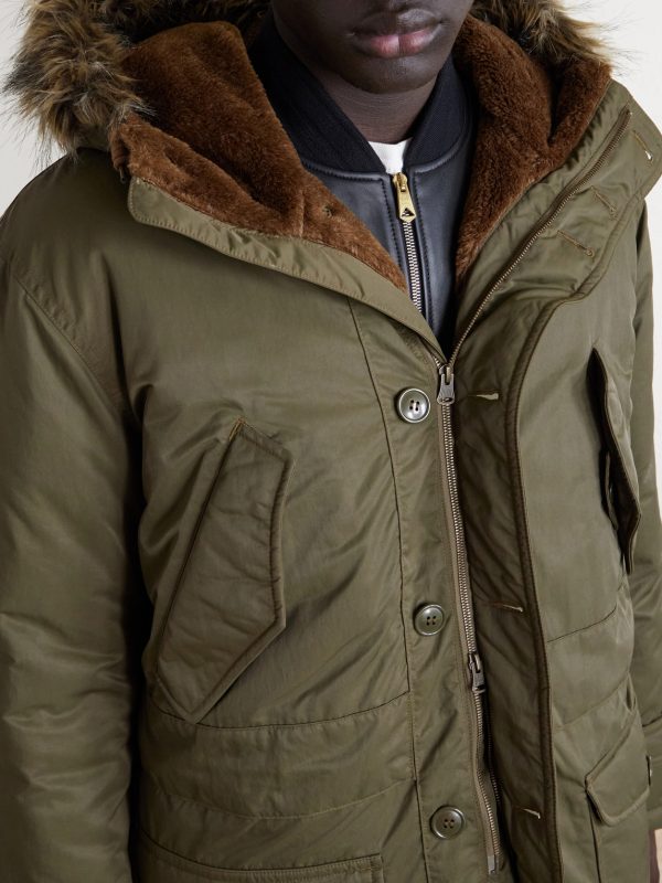 Plush-Trimmed Padded Shell Hooded Parka - CU Plush-Trimmed Padded Shell Hooded Parka - CU