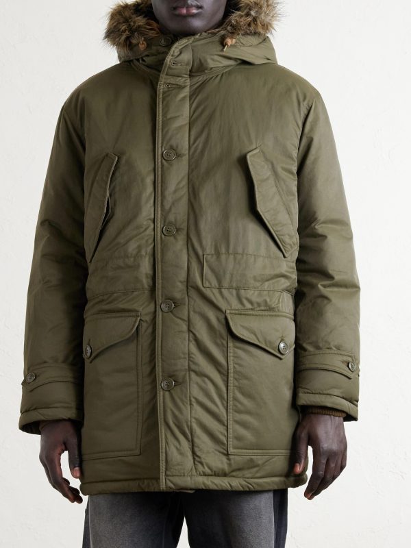 Plush-Trimmed Padded Shell Hooded Parka - FR Plush-Trimmed Padded Shell Hooded Parka - FR