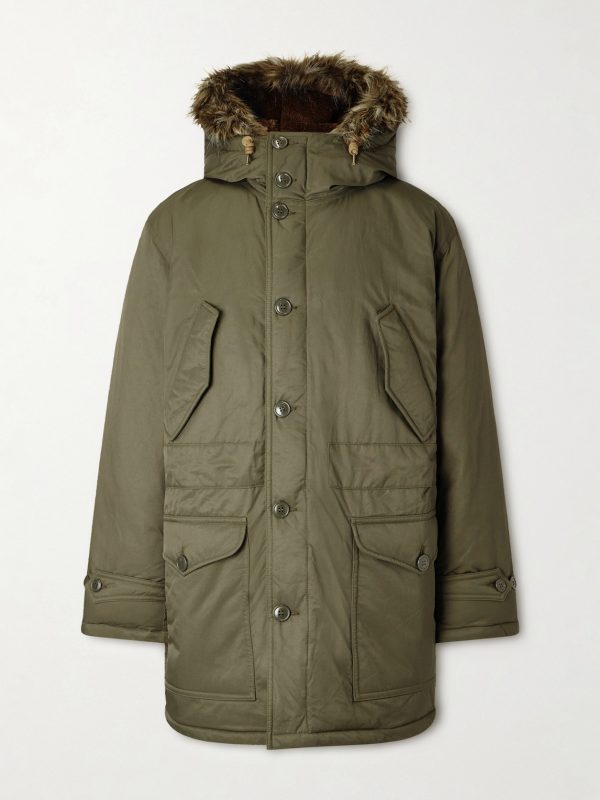 Plush-Trimmed Padded Shell Hooded Parka Plush-Trimmed Padded Shell Hooded Parka