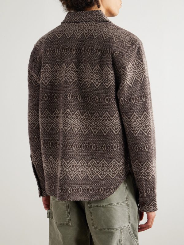 Jacquard-Knit Wool Overshirt - BK
