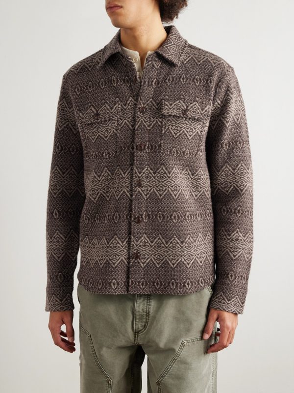 Jacquard-Knit Wool Overshirt - FR