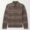 Jacquard-Knit Wool Overshirt