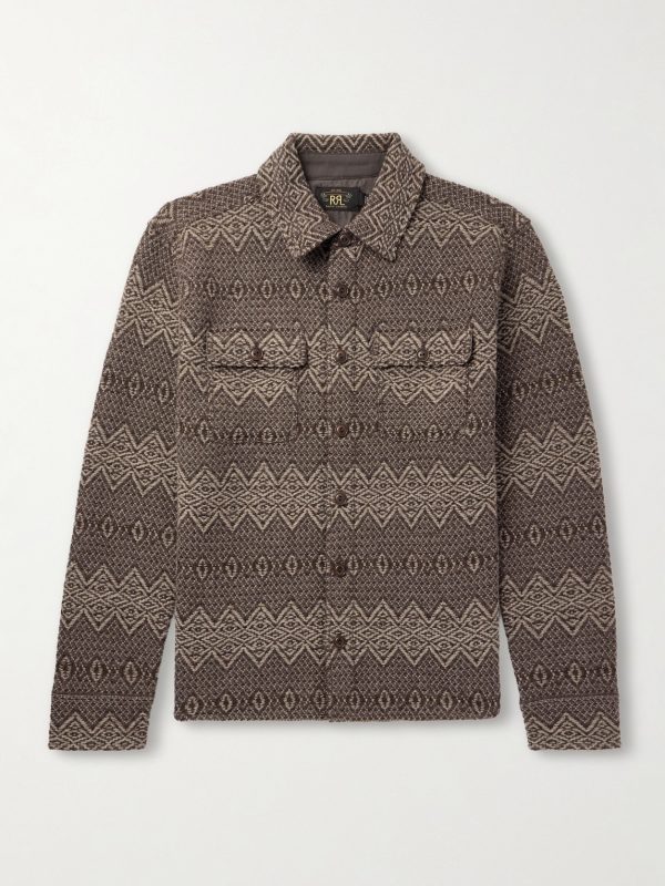 Jacquard-Knit Wool Overshirt