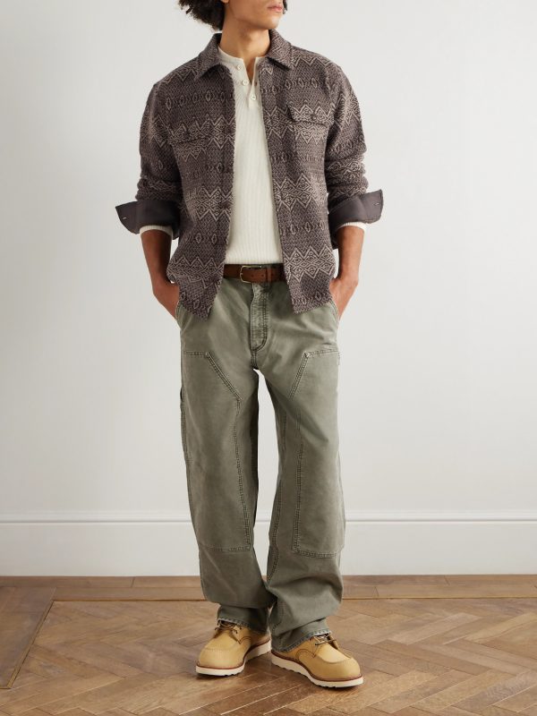 Jacquard-Knit Wool Overshirt - OU