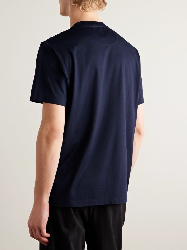 Silk and Cotton-Blend T-Shirt - BK Silk and Cotton-Blend T-Shirt - BK