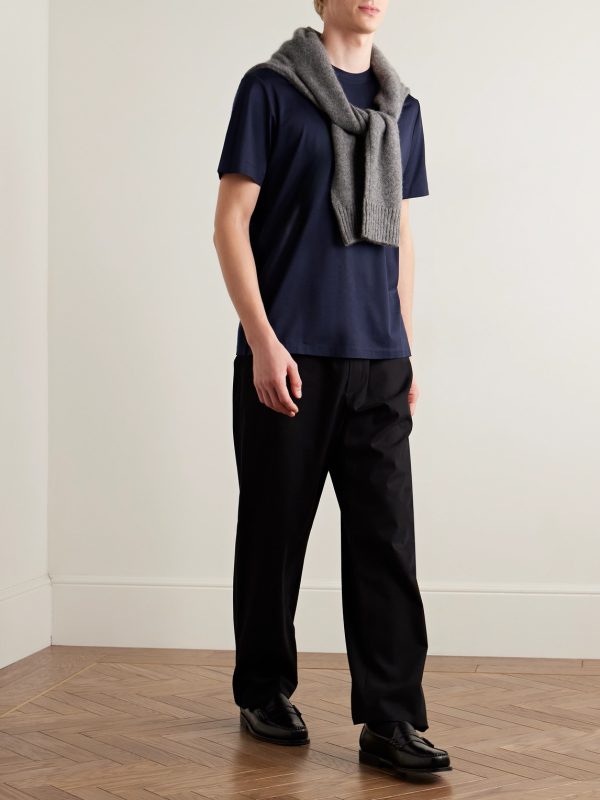 Silk and Cotton-Blend T-Shirt - OU Silk and Cotton-Blend T-Shirt - OU
