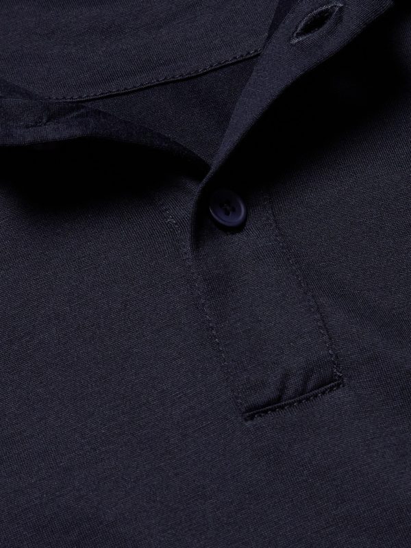 Silk and Cotton-Blend Polo Shirt - CU Silk and Cotton-Blend Polo Shirt - CU