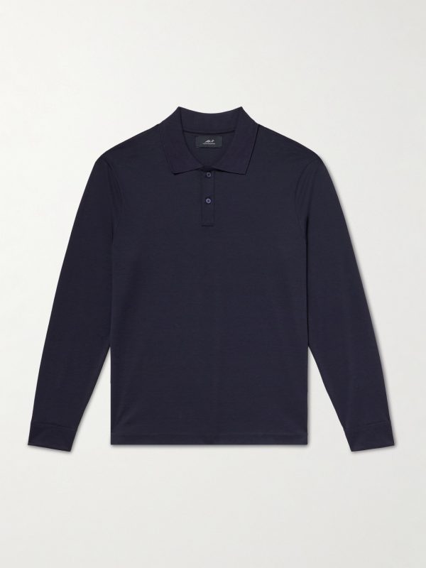 Silk and Cotton-Blend Polo Shirt Silk and Cotton-Blend Polo Shirt