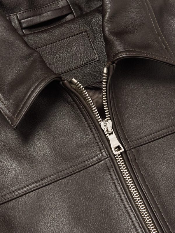 Full-Grain Leather Coach Jacket - CU
