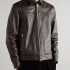Full-Grain Leather Coach Jacket - FR