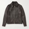 Full-Grain Leather Coach Jacket