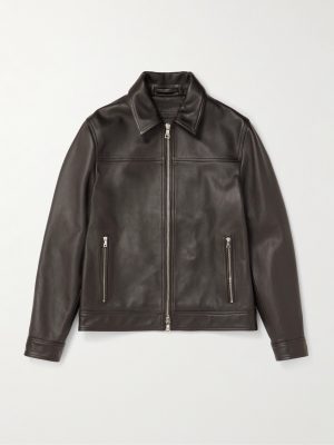 Full-Grain Leather Coach Jacket