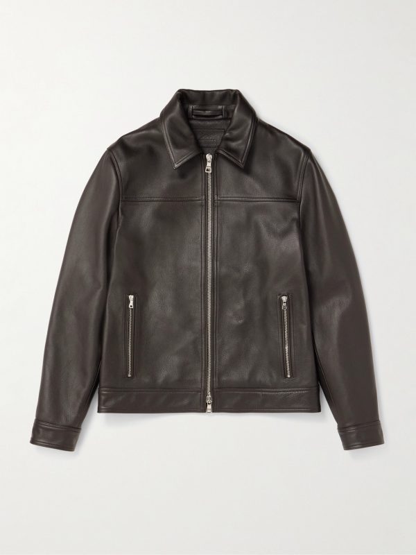 Full-Grain Leather Coach Jacket
