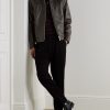 Full-Grain Leather Coach Jacket - OU