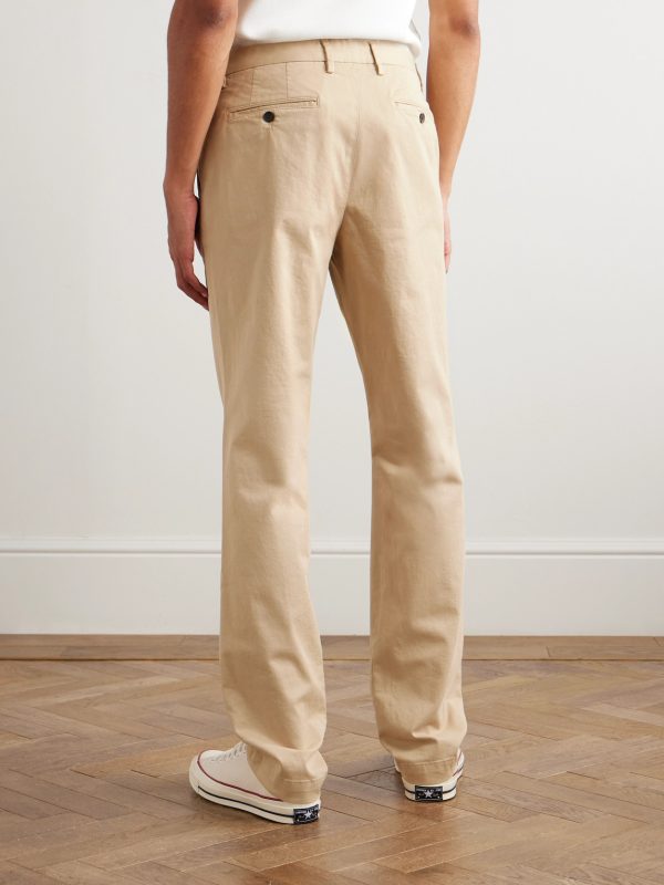 Samuel Straight-Leg Organic Cotton-Blend Twill Chinos - BK Samuel Straight-Leg Organic Cotton-Blend Twill Chinos - BK