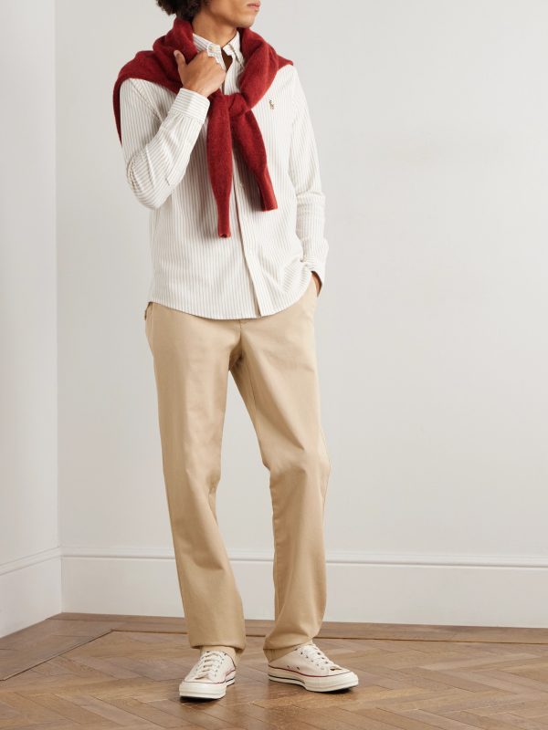 Samuel Straight-Leg Organic Cotton-Blend Twill Chinos - OU Samuel Straight-Leg Organic Cotton-Blend Twill Chinos - OU