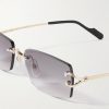 Signature C Rimless Square-Frame Gold-Tone Sunglasses - CU Signature C Rimless Square-Frame Gold-Tone Sunglasses - CU