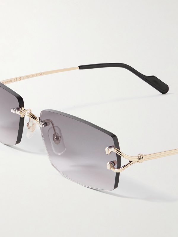 Signature C Rimless Square-Frame Gold-Tone Sunglasses - CU Signature C Rimless Square-Frame Gold-Tone Sunglasses - CU