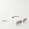 Signature C Rimless Square-Frame Gold-Tone Sunglasses - FR Signature C Rimless Square-Frame Gold-Tone Sunglasses - FR