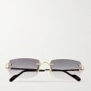 Signature C Rimless Square-Frame Gold-Tone Sunglasses Signature C Rimless Square-Frame Gold-Tone Sunglasses
