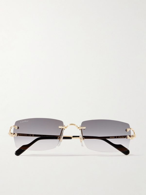 Signature C Rimless Square-Frame Gold-Tone Sunglasses Signature C Rimless Square-Frame Gold-Tone Sunglasses