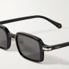 Rectangular-Frame Acetate Sunglasses - CU Rectangular-Frame Acetate Sunglasses - CU