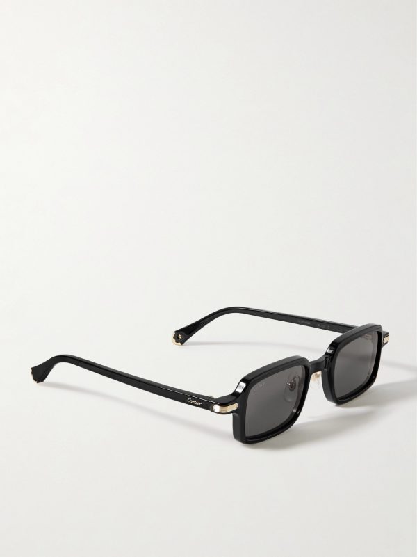 Rectangular-Frame Acetate Sunglasses - FR Rectangular-Frame Acetate Sunglasses - FR