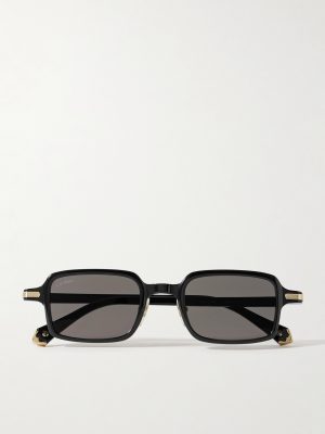 Rectangular-Frame Acetate Sunglasses