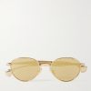 Round-Frame Gold-Tone Sunglasses Round-Frame Gold-Tone Sunglasses
