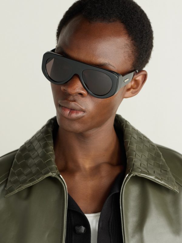 Aviator-Style Acetate Sunglasses - OU