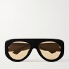 Aviator-Style Acetate Sunglasses