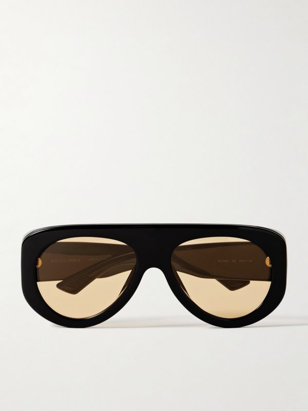 Aviator-Style Acetate Sunglasses