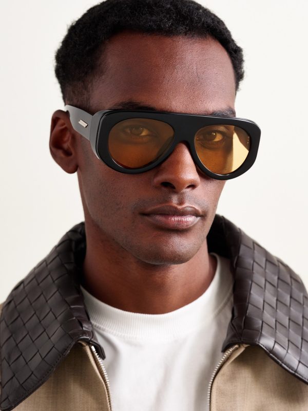 Aviator-Style Acetate Sunglasses - OU