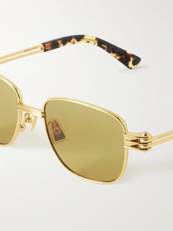 Square-Frame Gold-Tone Sunglasses - CU Square-Frame Gold-Tone Sunglasses - CU
