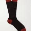 Ribbed Wool-Blend Socks Ribbed Wool-Blend Socks