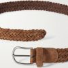 3.5cm Woven Suede Belt - E1