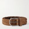 3.5cm Woven Suede Belt