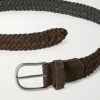 3.5cm Woven Suede Belt - E1