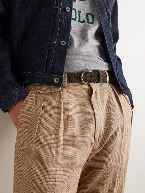 3.5cm Woven Suede Belt - FR