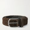 3.5cm Woven Suede Belt
